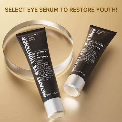 HUSPUR Instant Eye Tightener, Temporary Instant Visibly Reduces Wrinkles Under Eye Bags and Wrinkles Filler, Fine Lines Tightening and Lifting Cream for Women Men,1 FL Oz(Pack of 3)