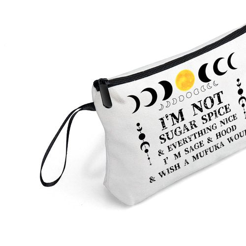 Spiritual Unusual Birthday Gift for Women Teenager Girl Small Cosmetic Makeup Bag for Purse Witch Stuff
