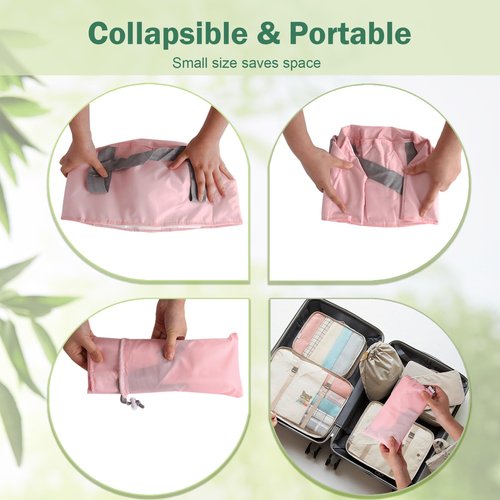 RMERVE 3.7 Gallons Pink Collapsible Foot Soaking Tub Portable Foot Basin for Soaking Feet Kids Foot Spa Foot Bath Soak Tub for Travel Camping Outdoor Washing（6Pcs)