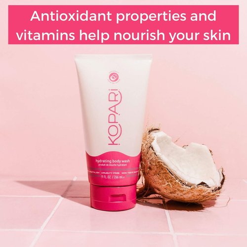 Kopari Hydrating Body Wash and Original Deodorant - Non Toxic Paraben Free, Gluten Free, Cruelty Free - Made with Organic Coconut Oil
