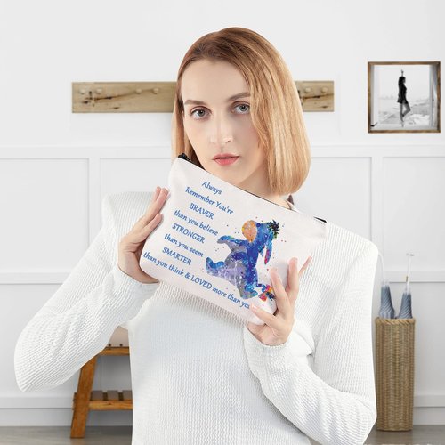 WZMPA Cartoon Cosmetic Makeup Bag Movie Fans Gift You Are Braver Stronger Smarter Than You Think Makeup Zipper Pouch Bag For Women Girls (Always Eey)