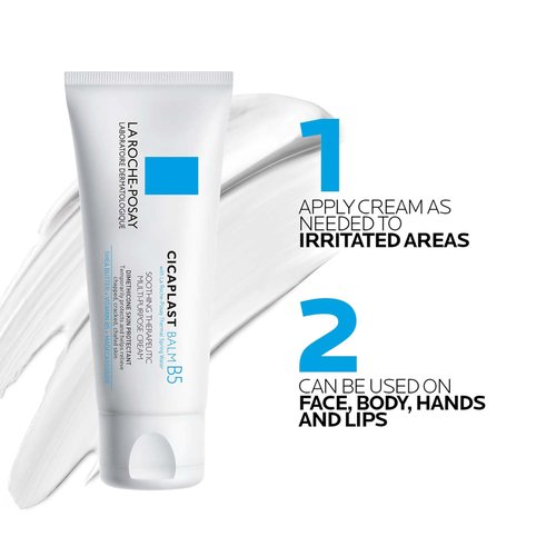 La Roche-Posay Cicaplast Balm B5, Madecassoside + Shea Butter + Vitamin B5 Panthenol, Healing Ointment & Therapeutic Multi Purpose Calming Cream for Dry & Irritated Skin, Paraben Free (Pack of 2)