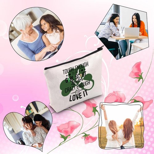 Leader Gift Tough Enough To Be A Leader Crazy Enough To Love It Zipper Pouch Makeup Bag (Tough Leader)