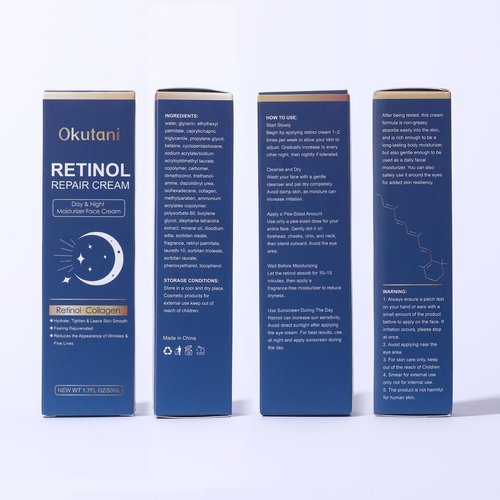 Retinol Cream for Face, Face Moisturizer, Skin Tightening Cream for Face with Collagen and Hyaluronic Acid, Anti-Aging, Firming Skin Care Neck & Décolleté for Day & Night, Instant Lift, 1.7 fl oz