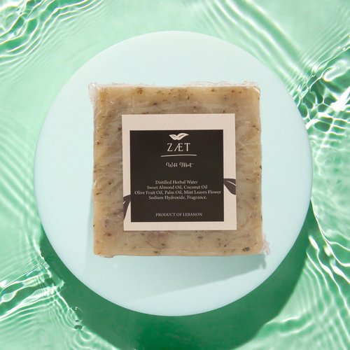 ZAET 8-Pack Wild Mint Bar Soap – Made with Wild Mint Extract, Olive Oil and Coconut Oil - Handmade Soap Bar for Face, Body and Hands - Gently Cleanses and Refreshes All Skin Types- For Men and Women
