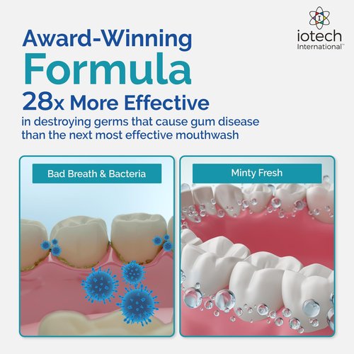 ioRinse Ultra: The Most Dentist-Recommended Periodontal Rinse & Gum Mouthwash of its Kind. Fights Gingivitis, Bleeding Gums, Dental Plaque & Bad Breath. With Molecular Iodine & Xylitol. No Alcohol. 1L