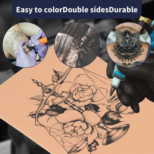 Narkasy 3MM Tattoo Practice skin - 20pcs Double Sides Thick Fake Skin Tattoo Skin for Practicing,Soft Silicone Tattoo Eyebrow Practice Skins for Beginner & Experienced Tattoo Artist…
