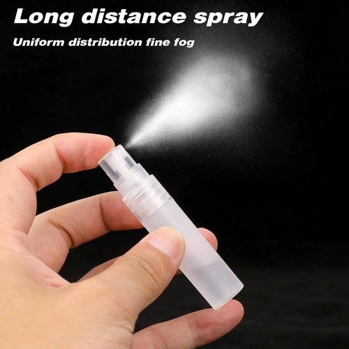 6 PCS 5ml Mini Spray Bottle Plastic Portable Travel Bottle Fine Mist Refillable Mini Perfume Sample Bottles Clear Plastic Spray Bottle Empty for Cleaning Travel Essential Oils