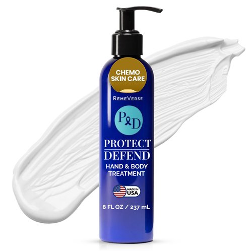 RemeVerse Protect & Defend Hand and Body Treatment Lotion - Moisturizer for Chemotherapy and Sensitive Skin - Hydrating and Nourishing Body Skin Care - Gentle & Fragrance-Free - Made in USA - 8 oz
