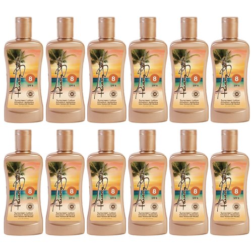 Panama Jack Sunscreen Tanning Lotion - SPF 8, PABA, Paraben, Gluten & Cruelty Free, Antioxidant Moisturizing Formula, 6 FL OZ (Pack of 2)