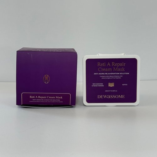 DEWASSOME Partial Mask Retinol & EGF Repair Cream Mask 80pcs 6.08 fl.oz (180ml)