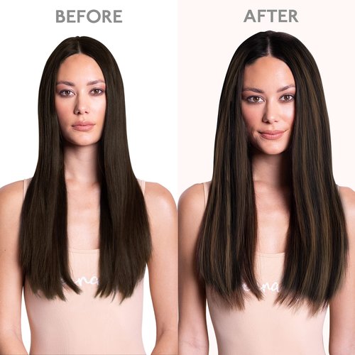 WENNALIFE Clip in Hair Extensions Real Human Hair, 12 Inch 80g 7pcs Remy Hair, Balayage Natural Black to Chestnut Brown Straight Natural Extensiones De Cabello Humano Con Clip Ins