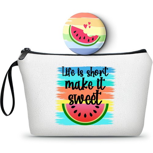 KONSOM Gifts for Friends Women,Funny Gifts for Women,Sister Gifts,Makeup Bag with Mirror,Womens Birthday Gifts,Special Gifts for Women,Gifts for Her,Womens Gifts Unique,Fun Gifts,Strong Woman Gifts