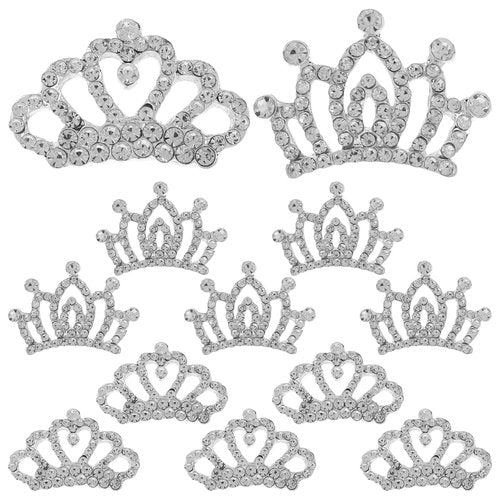BIUDECO Hair Clips for Rhinestone Hair Accessories, 48 Pcs Girls Barrettes for Girls, Little Girl Tiaras for Women Crown, Fashionable and Cute Comb