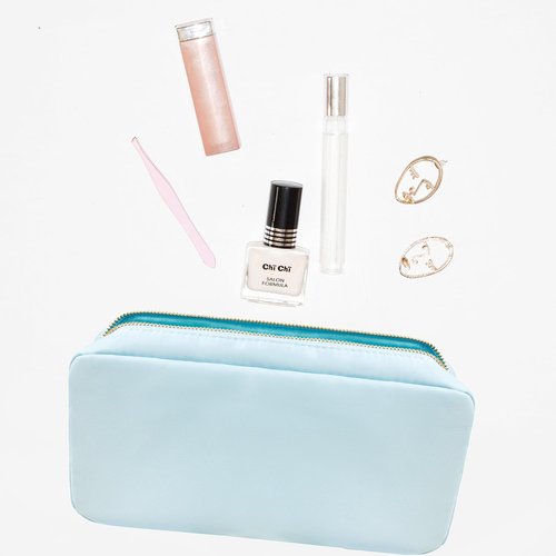 LETGO Small Makeup Bag for Purse,Nylon Small Cosmetic Bag Travel Size Toiletry Bags Travel Makeup Bag Coin Purse,Car Asscessories Bag Travel Essentials for Women Girls (Small-Blue)