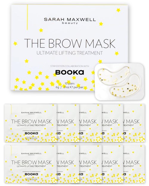 Sarah Maxwell Beauty Brow Mask: Ultimate Nourishing & Hydrating Treatment – Natural Brow Revitalizer for Full & Vibrant Appearance - 10 Pack