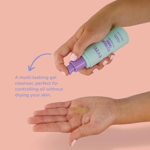 Evre Do Your Thing AHA & BHA Teen Gel Face Wash, Oil Control & Exfoliating Face Cleanser, Natural, Cruelty-Free & Palm-Free, For Breakout Prone Skin, 3.4 Fl Oz