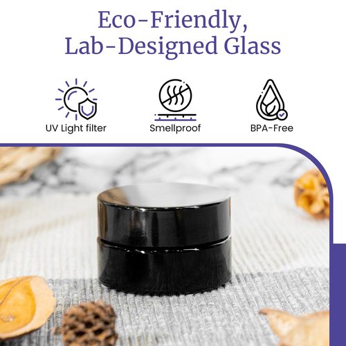 Infinity Jars 30 Ml (1 fl OZ) Glass Lotion Container with Lid, Refillable UV Cosmetic Jar for Creams, DIY, Travel, Body Butter | Small Wide Mouth Empty Lotion Jar, Airtight Cosmetic Container Pack 3