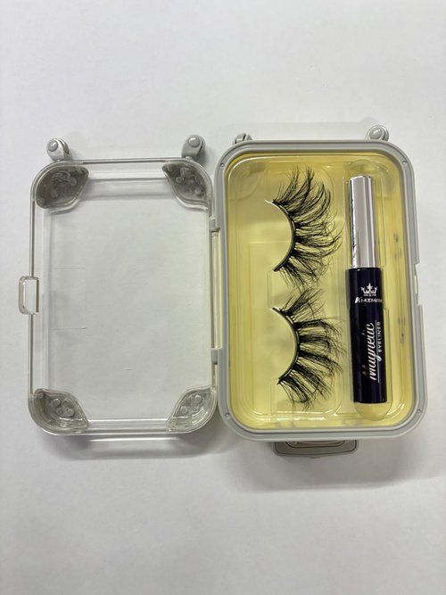 Amzmam Magnetic Eyelashes Natural Look, 3D Premium Faux Mink Magnetic Lashes，Reusable with Easy to Wear and Remove,Long Lasting (843)
