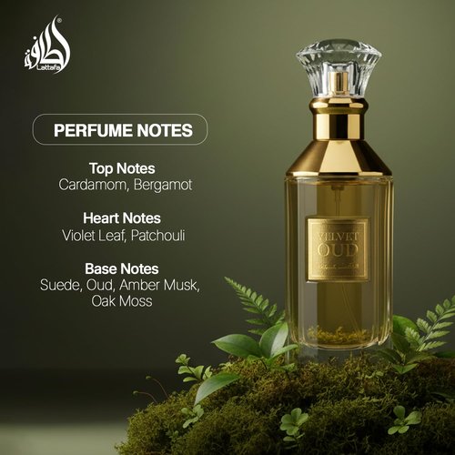 Lattafa Velvet Oud for Unisex Eau de Parfum Spray, 3.4 Ounce
