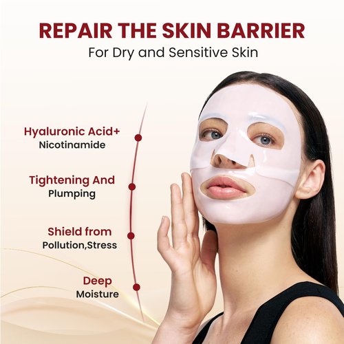 LINSIRON Bio-Collagen Real Deep Masks 24PCS Collagen Face Mask Skin Care Sheet Overnight Skincare Hydrating Smile Line Patches Wrapping Lift Stocking Stuffers Birthday Gifts for Teen Girls