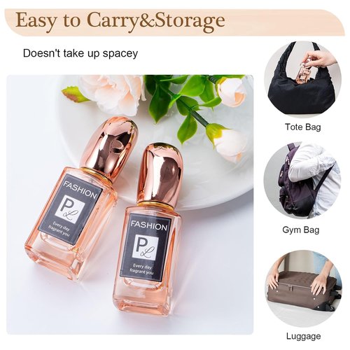 Yebeauty 3pcs 30ml Refillable Perfume Bottles, Glass Perfume Bottles Empty Atomizer Mist Spray Bottle for Perfume Cologne Dispenser, Clear Pink Amber