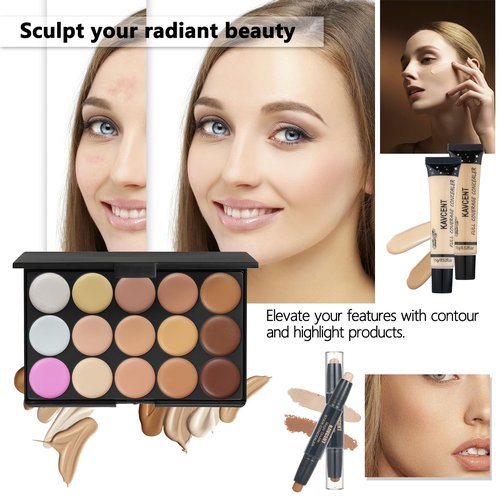 Full Makeup Kit for Girls - Eyeshadow Palette, Lip Gloss & Lipstick, Makeup Brushes, Foundation, Concealer, Mascara, Powder, Makeup Bag