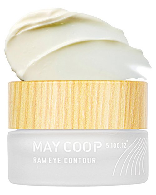MAY COOP Raw Eye Contour - Korean Eye Cream for Under Eye Care with Sugar Maple Extract 50% & Adenosine Peptides - Hydrating, Firming, Moisturizing for Sensitive Skin, 0.67 fl. oz.