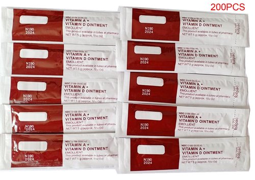 Latest Date 200 Packets Microblading Permanent Aftercare Healing Ointment, Tattoo Cream Vitamin A & D Anti Scar Scald Repair Gel, for Body Art Makeup Eyebrow Supplies;