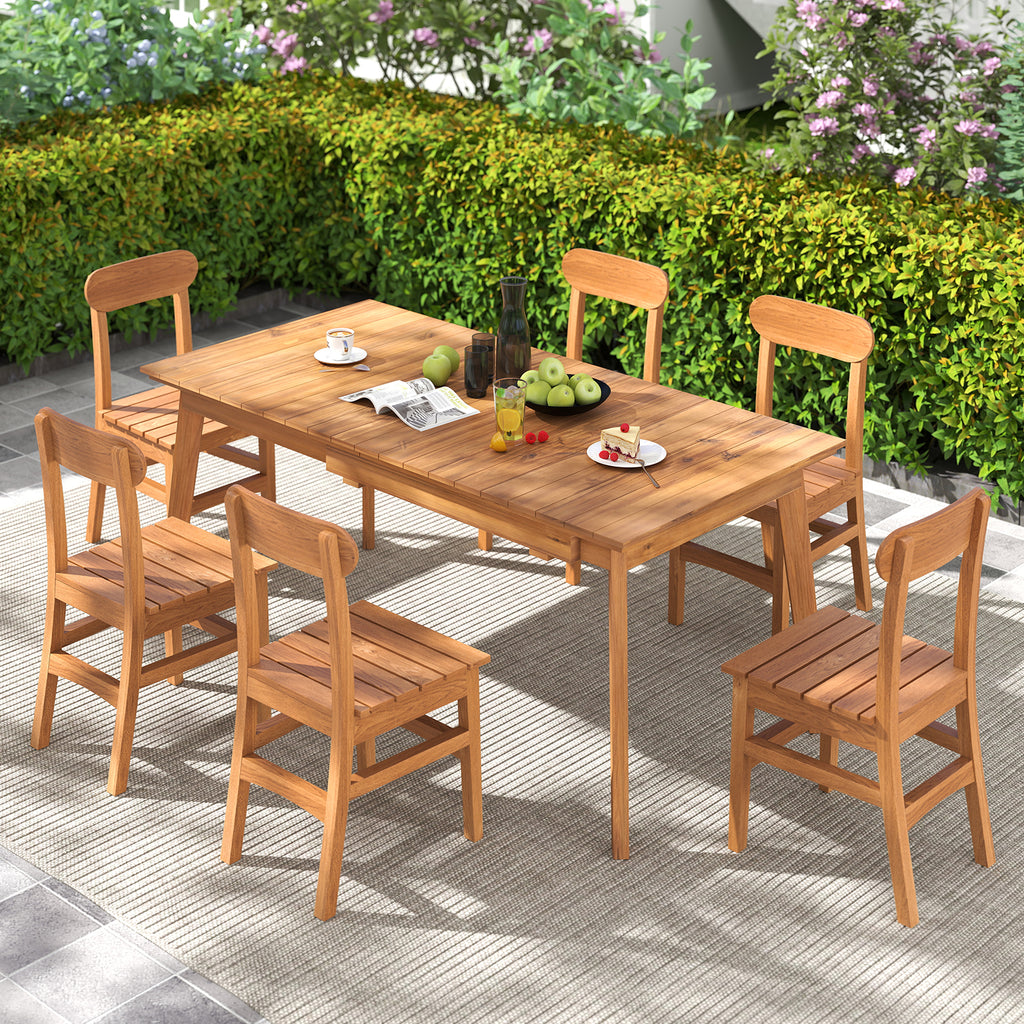 71 Inch-94 Inch 6-8 People Patio Extendable Dining Table