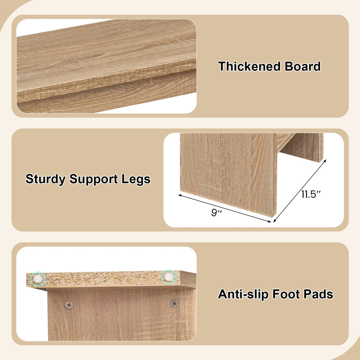 71" Console Table with Storage - Natural