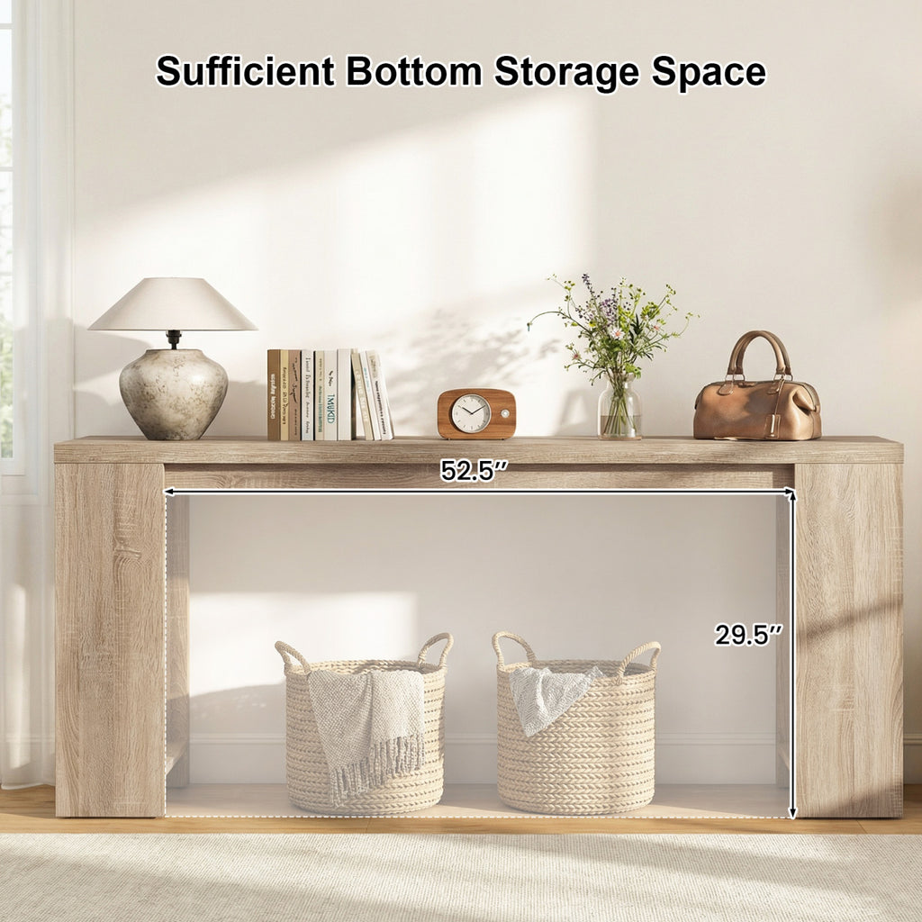 71" Console Table with Storage - Natural