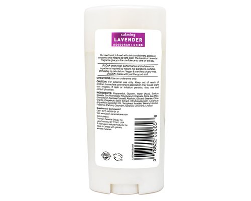 JASON Calming Lavender Deodorant Stick, 2.5 Ounce Sticks (Pack of 3)