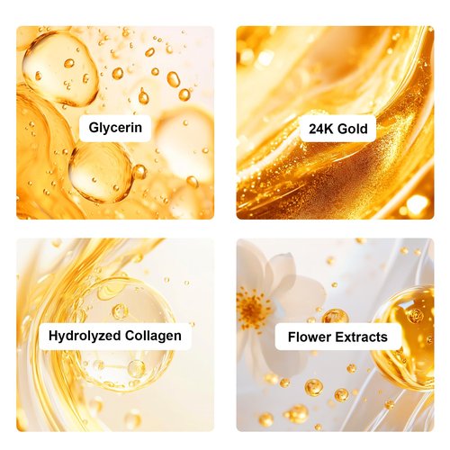Adofect 15 Pack 24K Gold Crystal Collagen Facial Patches, Crystal Collagen Facial Pads sheet for Anti Aging, Puffiness, Moisturizing, Deep Tissue Rejuvenation and Hydrates Skin