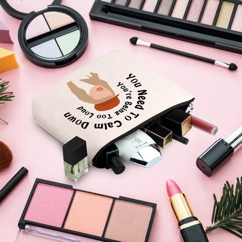 TOBGB Album Gift Singer Song Lyrics Inspired Makeup Bag Singer Merchandise Music Makeup Bag (Calm Down Version)