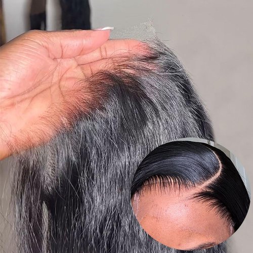 Body Wave 0.095mm Real HD 5x5 Lace Closure Invisible and Breathable Real HD Lace Closure 100% Human Hair with Tiny Single Knots Full Density Hair Natural Hairline (12inches)