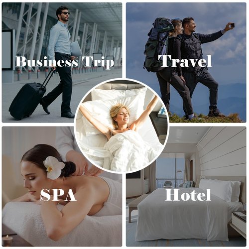 Breenhill 4 Pack Disposable Bed Sheets - Queen Size with Quilt Cover and Pillowcase, Travel Essentials for Hotel, Cruise