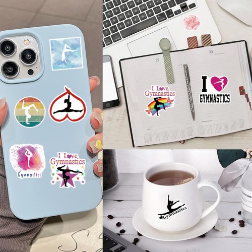 FJHAIY Gymnastics Stuff Gymnastics Makeup Bags Gymnastics Necklace Gymnastics Gifts Socks Gymnastics Stickers-Gymnastics Lovers Gifts (gymnastics-Set D)