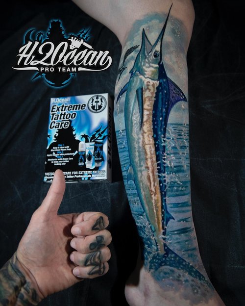 H2Ocean Extreme Tattoo Care Kit for Hard to Heal Tattoos - Tattoo Soap, Ointment & Cream for Tattoo Aftercare - 1.7 oz Blue Green Foam Soap, 74 g Ocean Care Moisturizer & 1.75 oz Aquatat Ointment