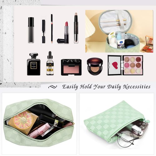 jiffordwind Makeup Bags set of 4 Waterproof Leather Portable Travel Cosmetic Bag Multifunction Organizer Storage for Makeup Brushes, Toiletries and Accessories Toiletry set for Women