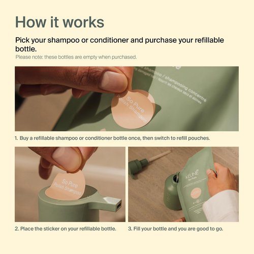KEUNE So Pure Clarify Shampoo Refill, Deep Cleansing and Detoxifying Formula, 13.5 Fl Oz