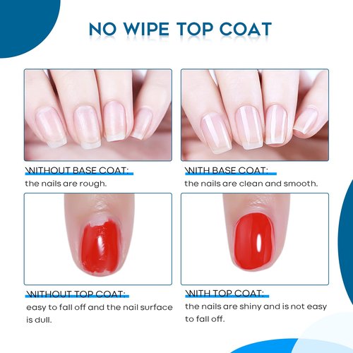 modelones 8Pcs Color Changing Gel Nail Polish and Base & Top Coat Set