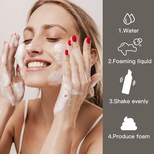 2oz Foam Pump Bottle (30PCS) Empty Travel Foaming Dispenser for Hand Soap, Lash Cleanser, Shampoo (60ml, Black