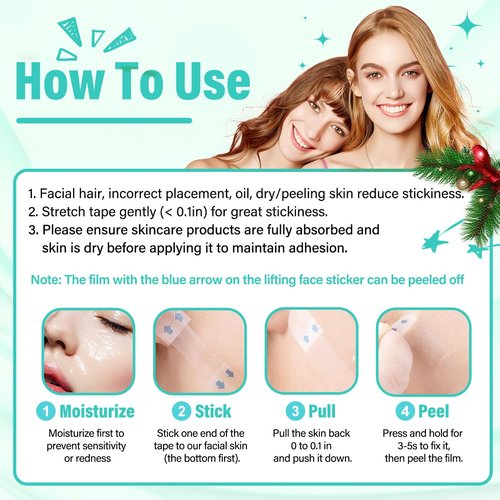 Neck Tape Lifting Invisible, Face Lift Tape Instant Facelift Under Makeup, V Edge Patches Skin Lifter Tapes for Turkey Neck, Loose Sagging Skin, Wrinkle, Jowl, Eye, Double Chin (1 Count (Pack of 200))