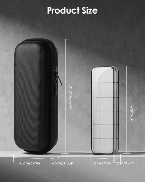 Yinke Hard Travel Case for OneBlade QP2520/QP2530/QP2620/QP2630 - EVA Waterproof Electric Trimmer & Razor Organizer with Guide Combs Storage Box, Black