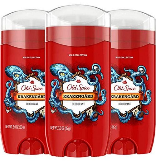 Old Spice Deodorant for Men, Krakengard Scent, Wild Collection, 3 oz, Pack of 3