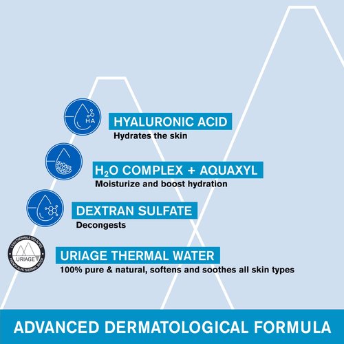 URIAGE Water Eye Contour Cream with Hyaluronic Acid | Reduces Visible Fine Lines, Puffinesses, Dark Circles, Paraben & Fragrance-Free, Ophthalmologically Tested, 15 mL / 0.51 oz
