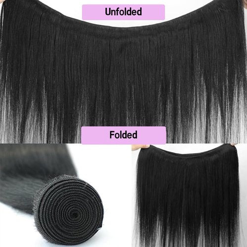 Straight Bundles Human Hair one Bundles 16 Inch 100g/Pack 12A Brazilian Virgin Hair Black Single Bundles
