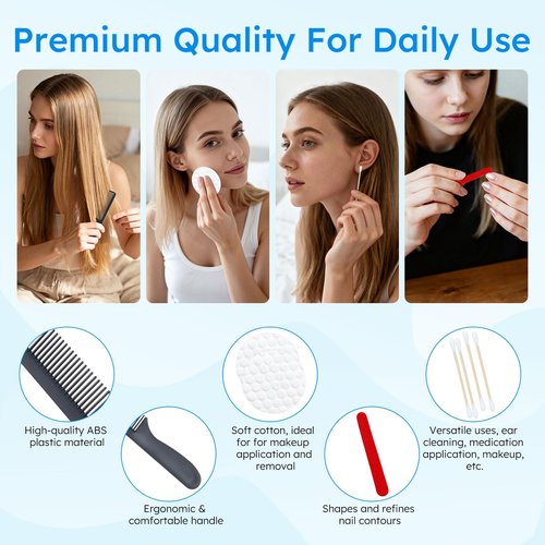 LLHQAMT Hygiene Kits and Bulk Convenience Kits Feature Double-Sealed Individual Packaging. Personal Hygiene Kits are Suitable for Hotels, Camping, Home Use, and Travel (10-Pack)