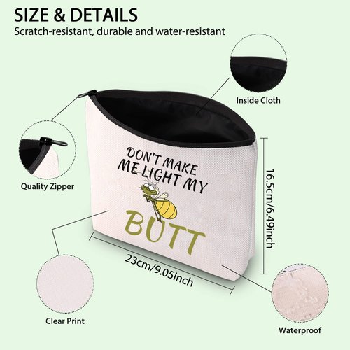 FOTAP Funny Firefly Raymond Cosmetic Bag Frog Princess Gifts Princess Friends Ray Inspired Gifts Princess Lover Gift (BUTT)